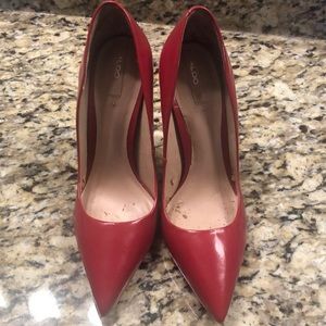 Aldo red high heel shoes